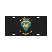 Load image into Gallery viewer, Army - Enlisted - SPEC 5 - Specialist 5 - Std - Retired X 300 Classic License Plate