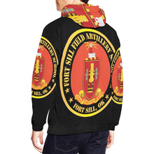 Load image into Gallery viewer, Men's All Over Print Hoodie (USA Size) (Model H13) - Army - Fort Sill Field Artillery School, COA Fort Sill, OK