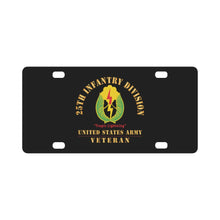 Load image into Gallery viewer, Army - DUI - 25th Infantry Division - Tropic Lightning - US Army Veteran X 300 Classic License Plate