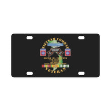Load image into Gallery viewer, Army - Vietnam Combat Vet - O Co 75th Infantry (Ranger) - 3rd Bde 82nd Airborne DivSSI w V Classic License Plate