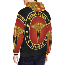 Load image into Gallery viewer, Men's All Over Print Hoodie (USA Size) (Model H13) - Army - Nurse Corps Veteran