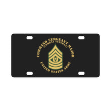 Load image into Gallery viewer, Army - Command Sergeant Major - CSM - Combat Veteran - Flat X 300 Classic License Plate