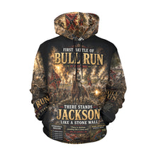 Load image into Gallery viewer, First Battle of Bull Run — The Birth of a Legend - Stonewall Jackson Men's All Over Print Hoodie (USA Size) (Model H13)