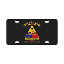 Load image into Gallery viewer, Army - DUI - 3rd Armored Division - Spearhead - US Army X 300 Classic License PlateK
