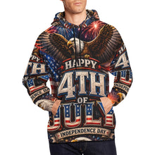 Load image into Gallery viewer, Happy 4th of July Men's All Over Print Hoodie (USA Size) (Model H13)