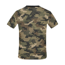Load image into Gallery viewer, Modern Olive Tech Camo Men's All Over Print Crew Neck T-Shirt