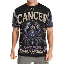 Load image into Gallery viewer, Cancer - Soft Heart, Sharp memory Men's All Over Print Crew Neck T-Shirt