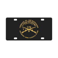 Load image into Gallery viewer, Company B, 1st Bn, 179th Infantry - OKARNG - Inf Branch X 300 Classic License Plate