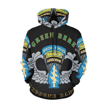 Load image into Gallery viewer, Men's All Over Print Hoodie (USA Size) (Model H13) - Emblem - SOF - Airborne Ranger - Green Beret