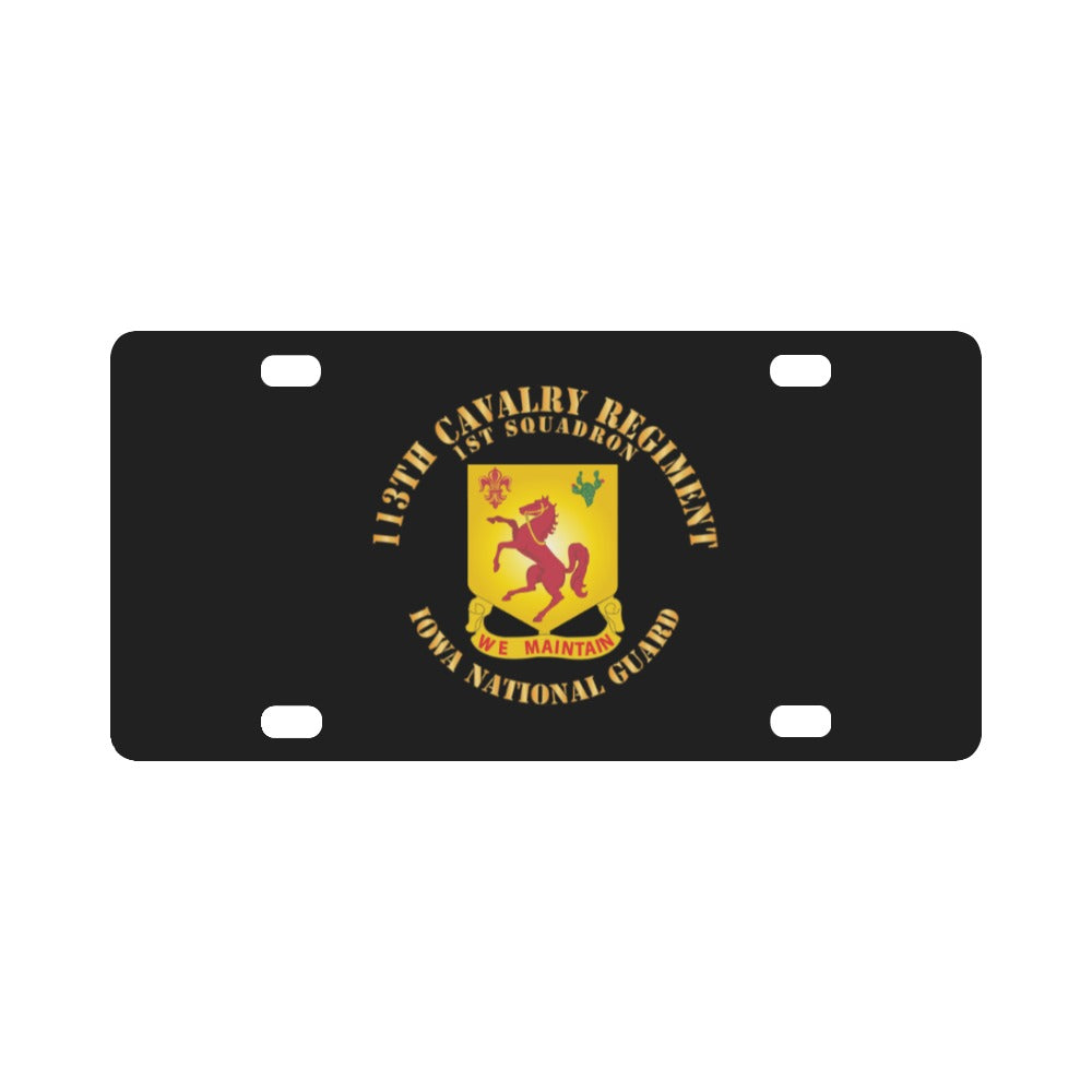 113th Cavalry Regiment - DUI - Iowa National Guard X 300 Classic License Plate