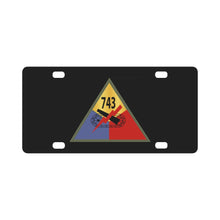 Load image into Gallery viewer, Army - 743rd Tank Battalion SSI Classic License Plate