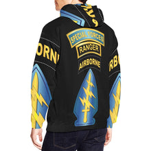 Load image into Gallery viewer, Men's All Over Print Hoodie (USA Size) (Model H13) - SOF - Airborne - SF SSI - SF Tab - Ranger Tab