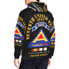 Load image into Gallery viewer, Men's All Over Print Hoodie (USA Size) (Model H13) - Army - 7th Unites States Army - 7 Steps to Hell w Germany Tab - SS w COLD WAR SVC