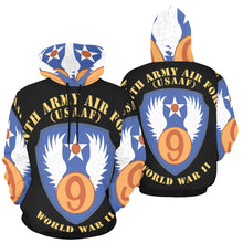 Load image into Gallery viewer, Men's All Over Print Hoodie (USA Size) (Model H13) - AAC - SSI - 9th Air Force - WWII - USAAF