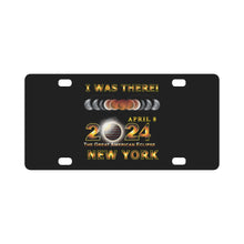 Load image into Gallery viewer, Total Eclipse - 2024 - I was There w Yellow Outline - NEW YORK Classic License Plate