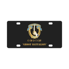 Load image into Gallery viewer, Army - 7th Cav DUI - Co C 2-7 - Ghost BattalionX 300 Classic License Plate