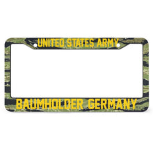 Load image into Gallery viewer, All Over Print License Plate Frame - US Army - Baumholder, Germany