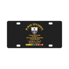Load image into Gallery viewer, Army - 22nd Infantry Regt - 4th ID - D Day w SVC Classic License Plate