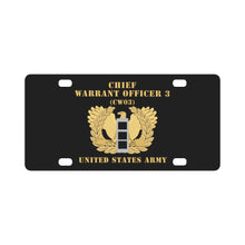Load image into Gallery viewer, Army - Chief Warrant Officer - CW03 - Flat - Eagle and Bar X 300 Classic License Plate