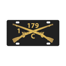 Load image into Gallery viewer, Charlie Company, 1st Battalion, 179th Infantry Regiment - Inf Branch wo Txt X 300 Classic License Plate