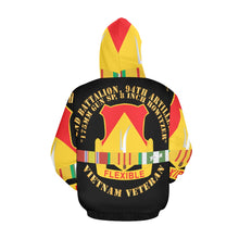 Load image into Gallery viewer, Men's All Over Print Hoodie (USA Size) (Model H13) - 2nd Battalion, 94th Artillery - DUI w Vietnam Service Ribbons