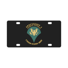 Load image into Gallery viewer, Army - Enlisted - SPC 4 - Specialist 4 - Std - Combat Veteran X 300 Classic License Plate