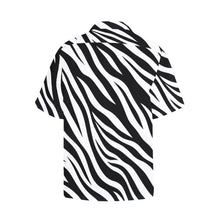 Load image into Gallery viewer, Zebra-stripe pattern Men's All Over Print Hawaiian Shirt With Chest Pocket