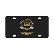 Load image into Gallery viewer, 11th Engineer Battalion - Camp Humphries 2nd Infantry Division - Korea X 300 Classic License Plate