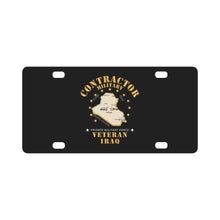 Load image into Gallery viewer, GOVT - Military Contractor - Veteran - Iraq X 300 Classic License Plate