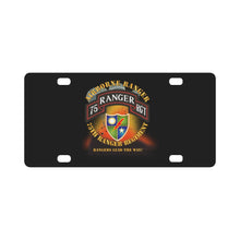 Load image into Gallery viewer, SOF - 75th Ranger Regiment - Airborne Ranger 3 Rangers w Fire X 300 Classic License Plate