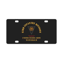 Load image into Gallery viewer, Army - SSI - 83rd Infantry Division - Thunderbolt - US Army Veteran X 300 Classic License Plate
