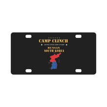 Load image into Gallery viewer, Camp Clinch - Munsan - South Korea w Map - Vert X 300 Classic License Plate