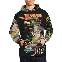 Load image into Gallery viewer, Men's All Over Print Hoodie (USA Size) (Model H13) - Map - Vietnam Units -with Wpns - Equipment