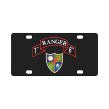 Load image into Gallery viewer, SOF - 1st Ranger Battalion Scroll with DUI X 300 Classic License Plate