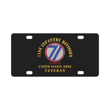 Load image into Gallery viewer, Army - SSI - 71st Infantry Division - The Red Circle - US Army Veteran X 300 Classic License Plate