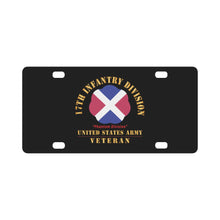 Load image into Gallery viewer, Army - SSI - 17th Infantry Division - Phantom Division - US Army Veteran X 300 Classic License Plate