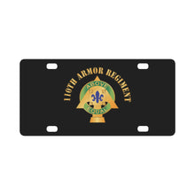 Load image into Gallery viewer, 110h Armor Regiment - DUI w Txt X 300 Classic License Plate