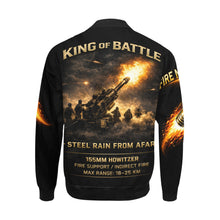 Load image into Gallery viewer, U.S. Army Field Artillery 155mm Howitzer – “King of Battle” Men's All-Over Print Bomber Jacket