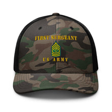 Load image into Gallery viewer, Camouflage trucker hat - Army - First Sergeant - Line