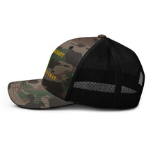Load image into Gallery viewer, Camouflage trucker hat - Army - First Sergeant - Combat Veteran - Line