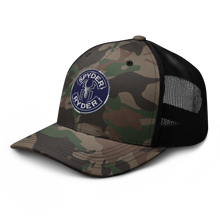 Load image into Gallery viewer, Camouflage trucker hat - Spyder Ryder - Free Wheel Motion - Blue