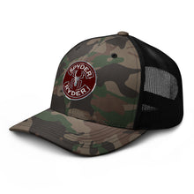 Load image into Gallery viewer, Camouflage trucker hat - Spyder Ryder - Free Wheel Motion - Cherry Red