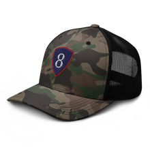 Load image into Gallery viewer, Camouflage trucker hat - SSI - 8th Personnel Command wo Txt X 300