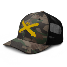 Load image into Gallery viewer, Camouflage trucker hat - Army - 40th Artillery Branch wo Txt