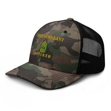 Load image into Gallery viewer, Camouflage trucker hat - Army - First Sergeant - Retired - Line