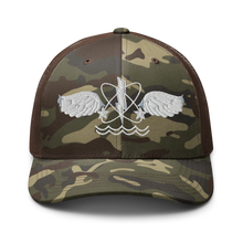 Load image into Gallery viewer, Camouflage trucker hat - Navy - Rate - Aviation Warfare Systems Operator wo Txt X 300
