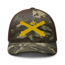 Load image into Gallery viewer, Camouflage trucker hat - Army - 40th Artillery Branch wo Txt