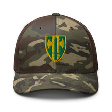 Load image into Gallery viewer, Camouflage trucker hat - Army - 18th MP Bde wo Txt