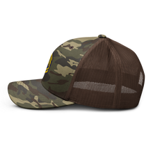 Load image into Gallery viewer, Camouflage trucker hat - Army - Enlisted - Sergeant First Class - SFC - Blue X 300