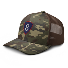 Load image into Gallery viewer, Camouflage trucker hat - SSI - 8th Personnel Command wo Txt X 300